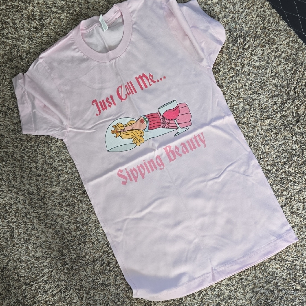 Bella Canvas Light Pink 'Just Call Me Sipping Beauty' Tee